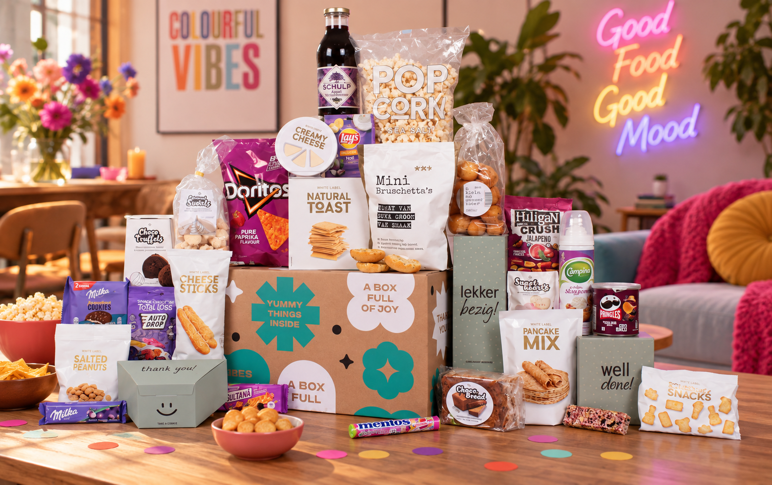 Kerstpakket Colourful vibes sfeerafbeelding